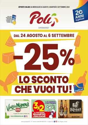 Copertina Volantino Supermercati Poli (bilingue)